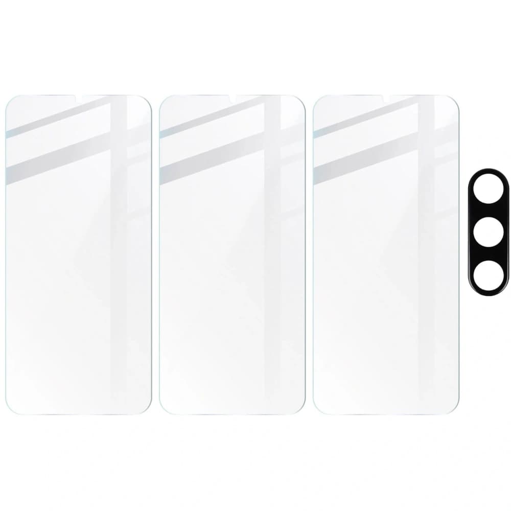 BIZON Clear Pack 3x Bildschirmglas + Kameraglas Samsung Galaxy A24 - 5