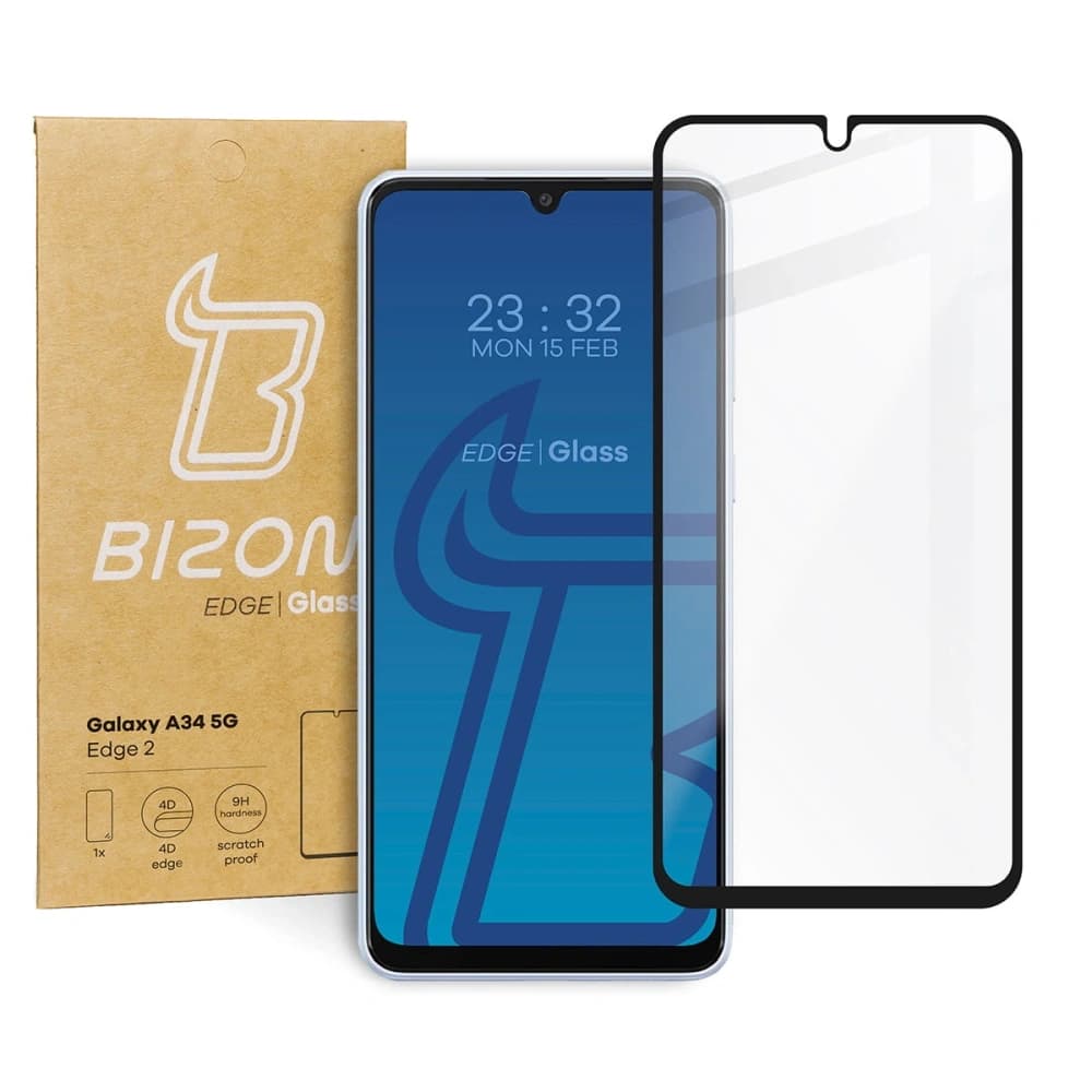Bizon Glass Edge 2 Samsung Galaxy A34 5G schwarz - 1