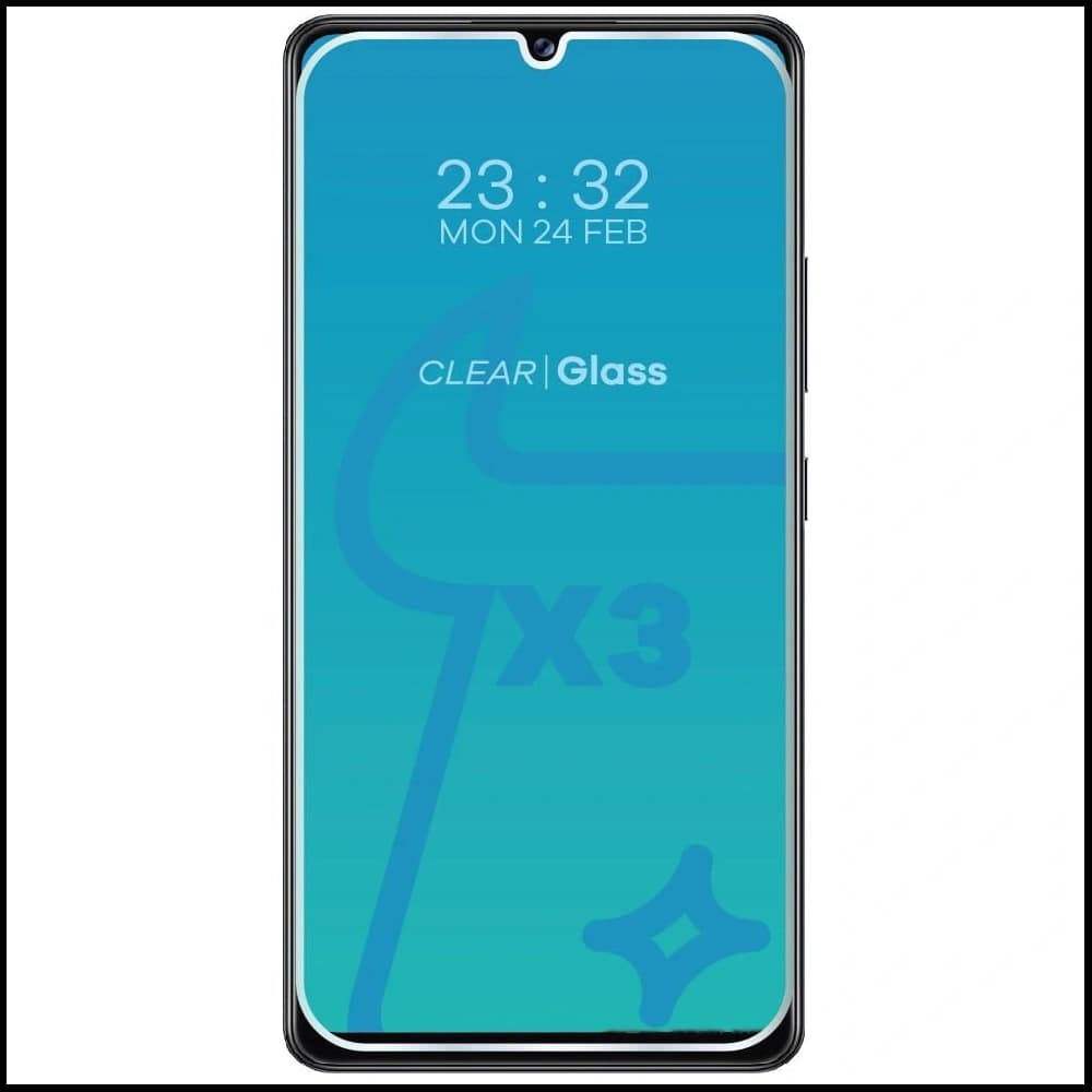 3x szkło hartowane Bizon Glass Clear + szkło na obiektyw Samsung Galaxy A42 5G - 3