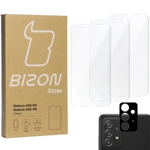 Bizon Glass Clear tempered glass - 3 pcs. + lens glass Samsung Galaxy A52s 5G A52 4G/5G