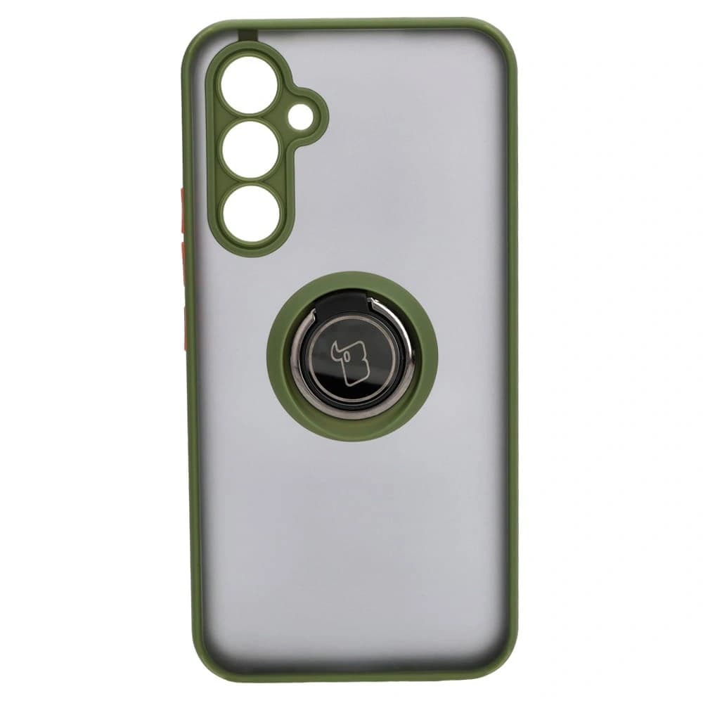 Bizon Case Hybrid Ring Samsung Galaxy A54 5G smoky with a green frame - 2