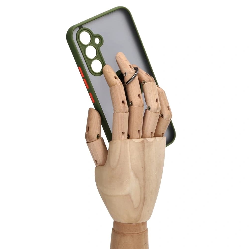 Bizon Case Hybrid Ring Samsung Galaxy A54 5G smoky with a green frame - 8