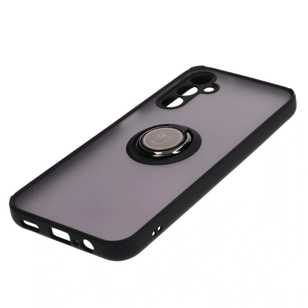 Bizon Case Hybrid Ring Samsung Galaxy M14 5G rauchig mit einem schwarzen Rahmen - 3