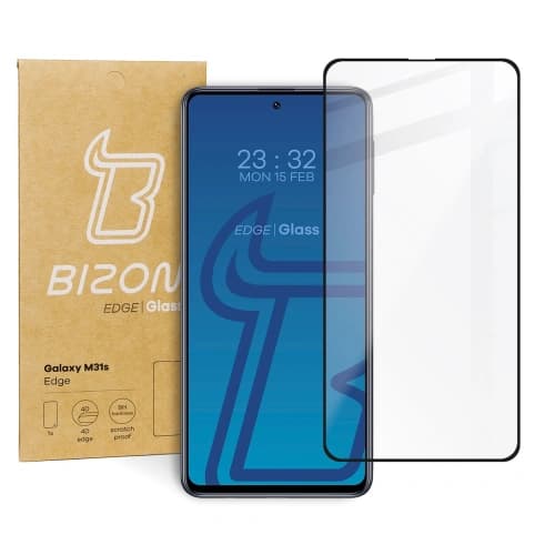 Szkło hartowane Bizon Glass Edge do Samsung Galaxy M31s czarne