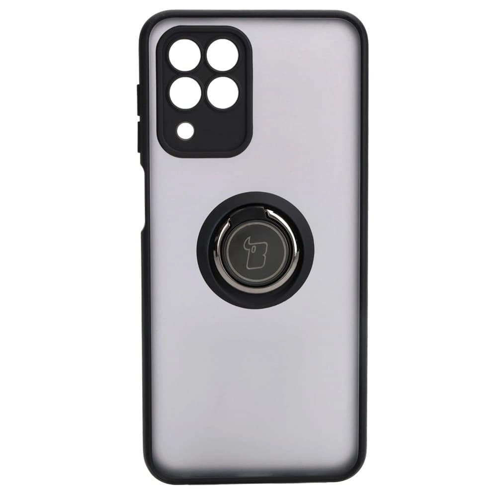 Etui z uchwytem na palec Bizon Case Hybrid Ring do Samsung Galaxy M33 5G przydymione z czarną ramką - 2