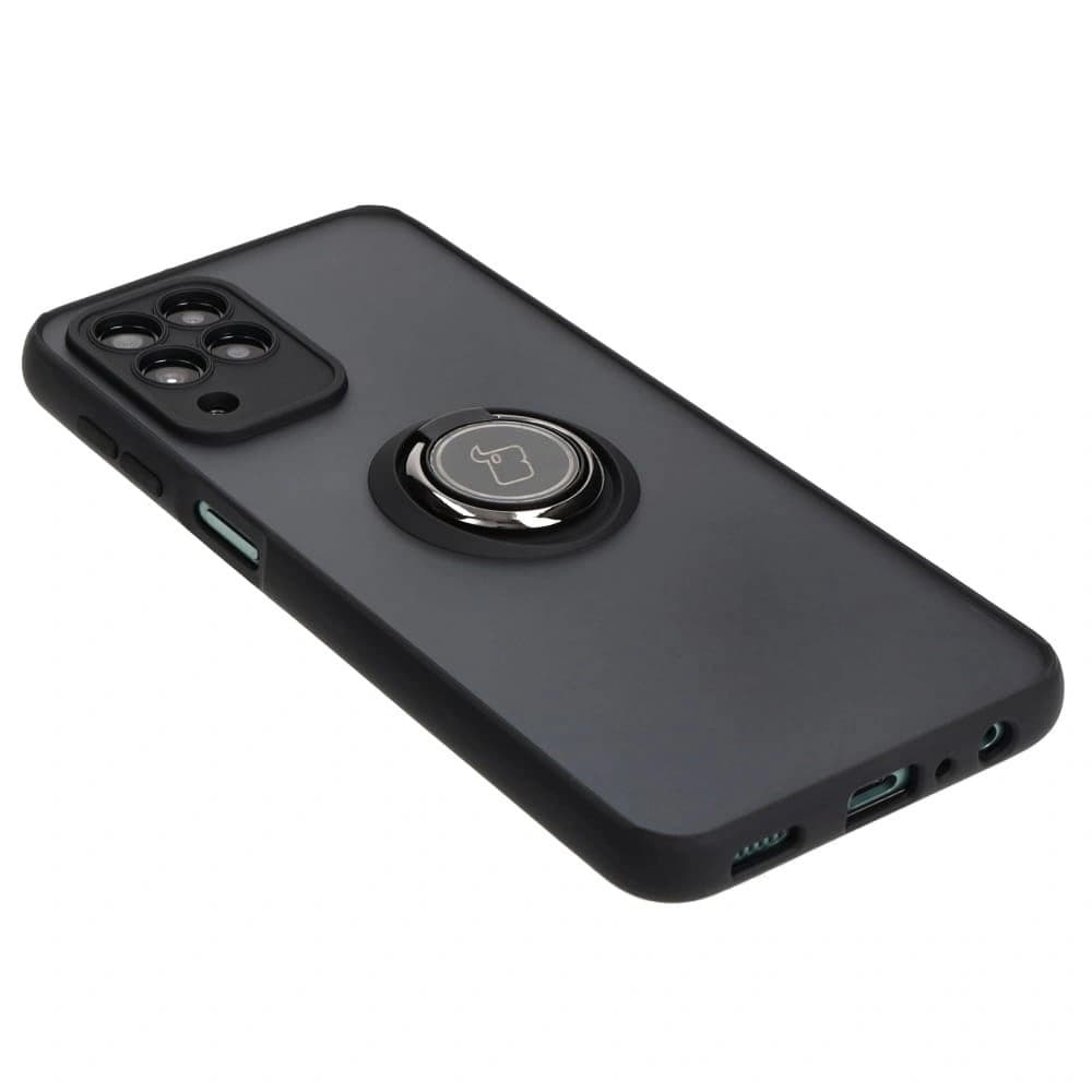 Etui z uchwytem na palec Bizon Case Hybrid Ring do Samsung Galaxy M33 5G przydymione z czarną ramką - 4