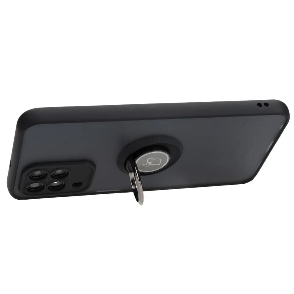 Etui z uchwytem na palec Bizon Case Hybrid Ring do Samsung Galaxy M33 5G przydymione z czarną ramką - 5