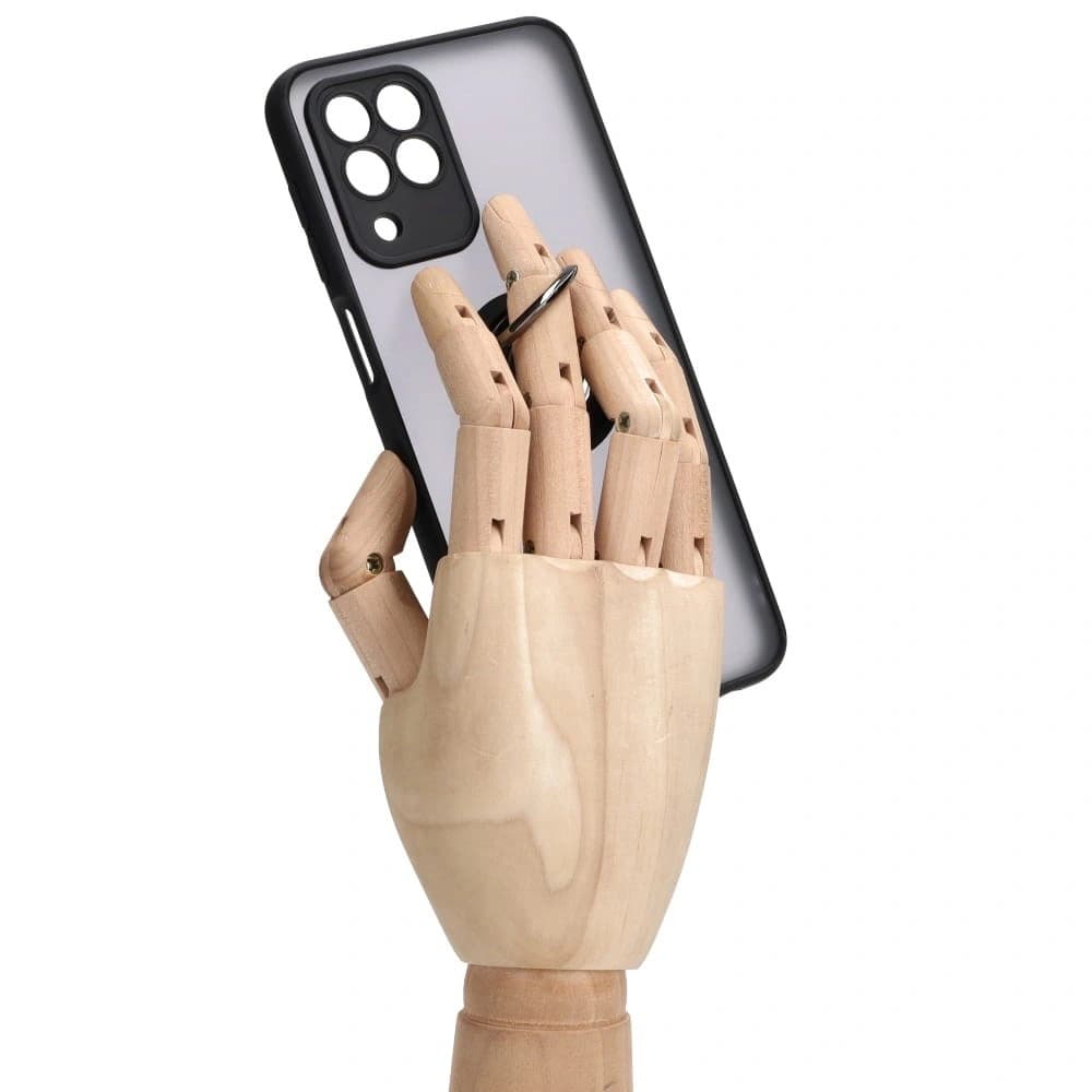 Etui z uchwytem na palec Bizon Case Hybrid Ring do Samsung Galaxy M33 5G przydymione z czarną ramką - 8