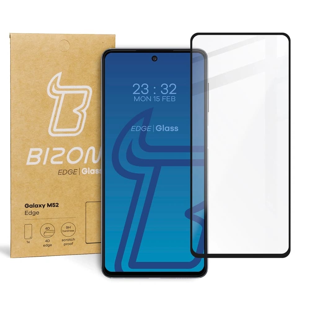 Szkło hartowane Bizon Glass Edge do Samsung Galaxy M52 czarne - 1
