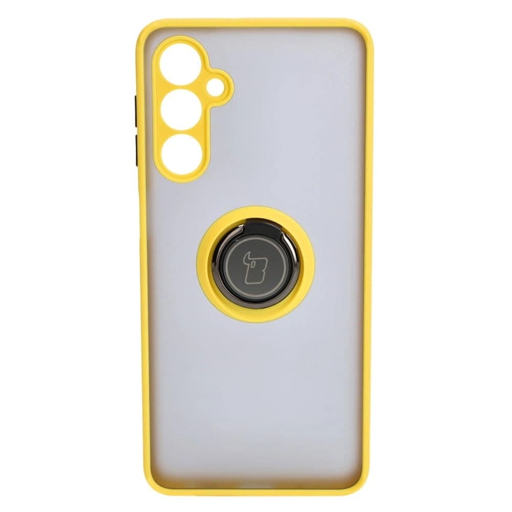 Bizon Case Hybrid Ring Samsung Galaxy M54 5G smoky with a yellow frame - 2