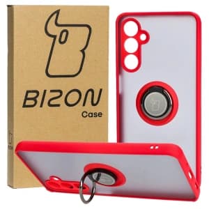 Bizon Case Hybrid Ring Samsung Galaxy M54 5G smoky with a red frame