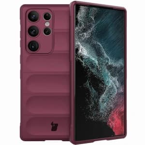Pancerne etui Bizon Case Tur do Samsung Galaxy S23 Ultra ciemnofioletowe