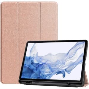 Bizon Case Tab Lizard Samsung Galaxy Tab S8 / S7 rose gold