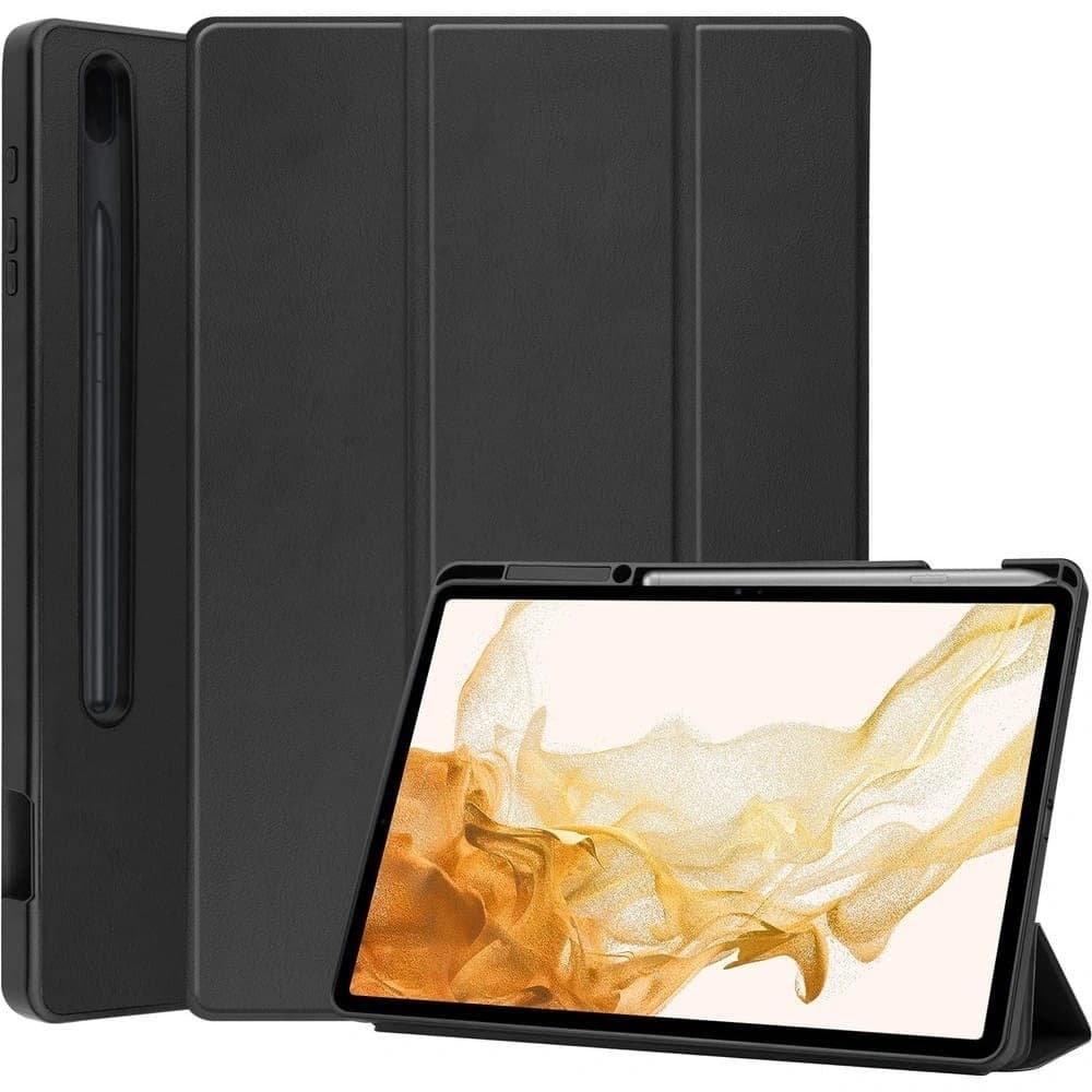 Etui Bizon Case Tab Lizard do Samsung Galaxy Tab S8 Plus / S7 Plus czarne - 1