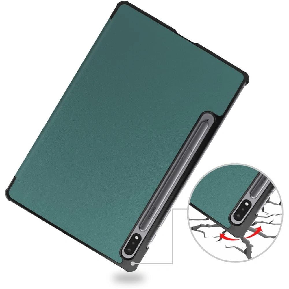 Etui Bizon Case Tab Croc do Samsung Galaxy Tab S8 Plus / S7 Plus ciemnozielone - 3