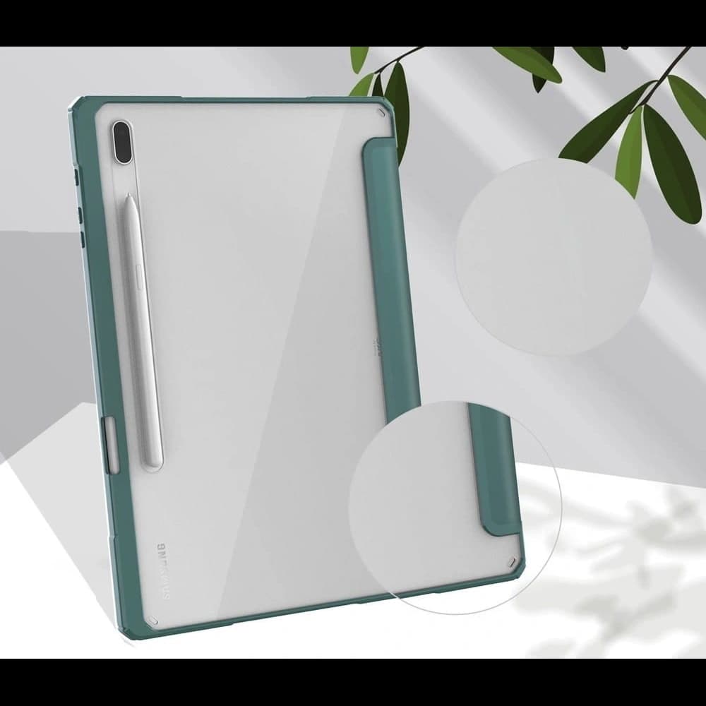 Etui Bizon Case Tab Clear Matt do Samsung Galaxy Tab S8 Plus / S7 Plus / S7 FE ciemnozielone - 7