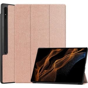 Bizon Case Tab Croc Samsung Galaxy Tab S8 Ultra roségold