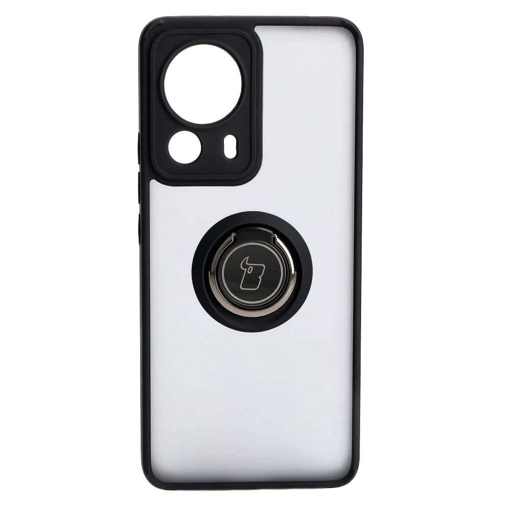Bizon Case Hybrid Ring Xiaomi 13 Lite smoky with a black frame - 2
