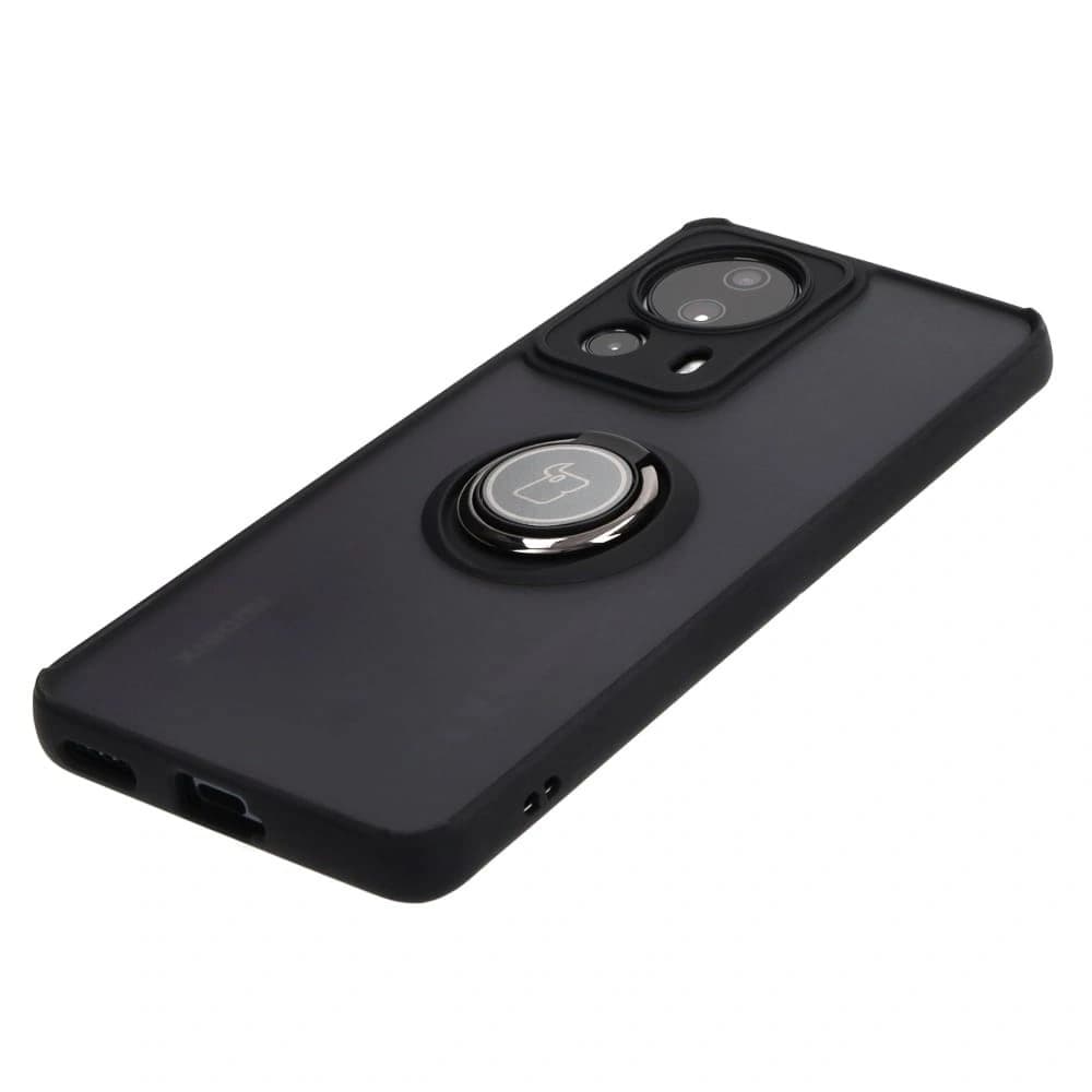 Bizon Case Hybrid Ring Xiaomi 13 Lite smoky with a black frame - 3