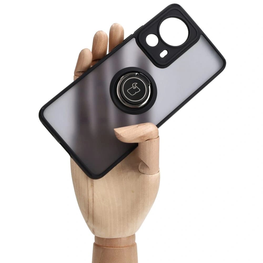 Bizon Case Hybrid Ring Xiaomi 13 Lite smoky with a black frame - 6