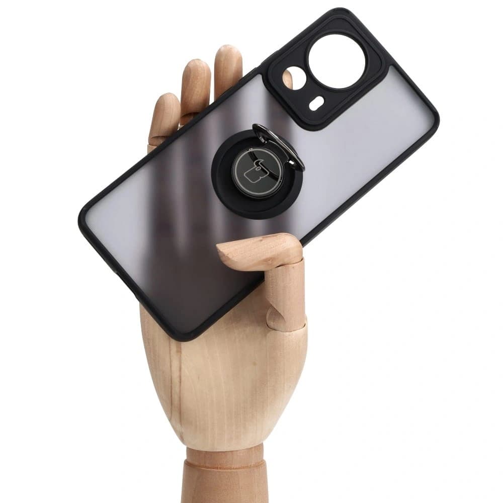 Bizon Case Hybrid Ring Xiaomi 13 Lite smoky with a black frame - 7