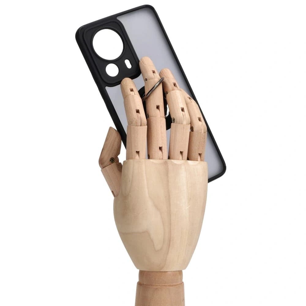 Bizon Case Hybrid Ring Xiaomi 13 Lite smoky with a black frame - 8