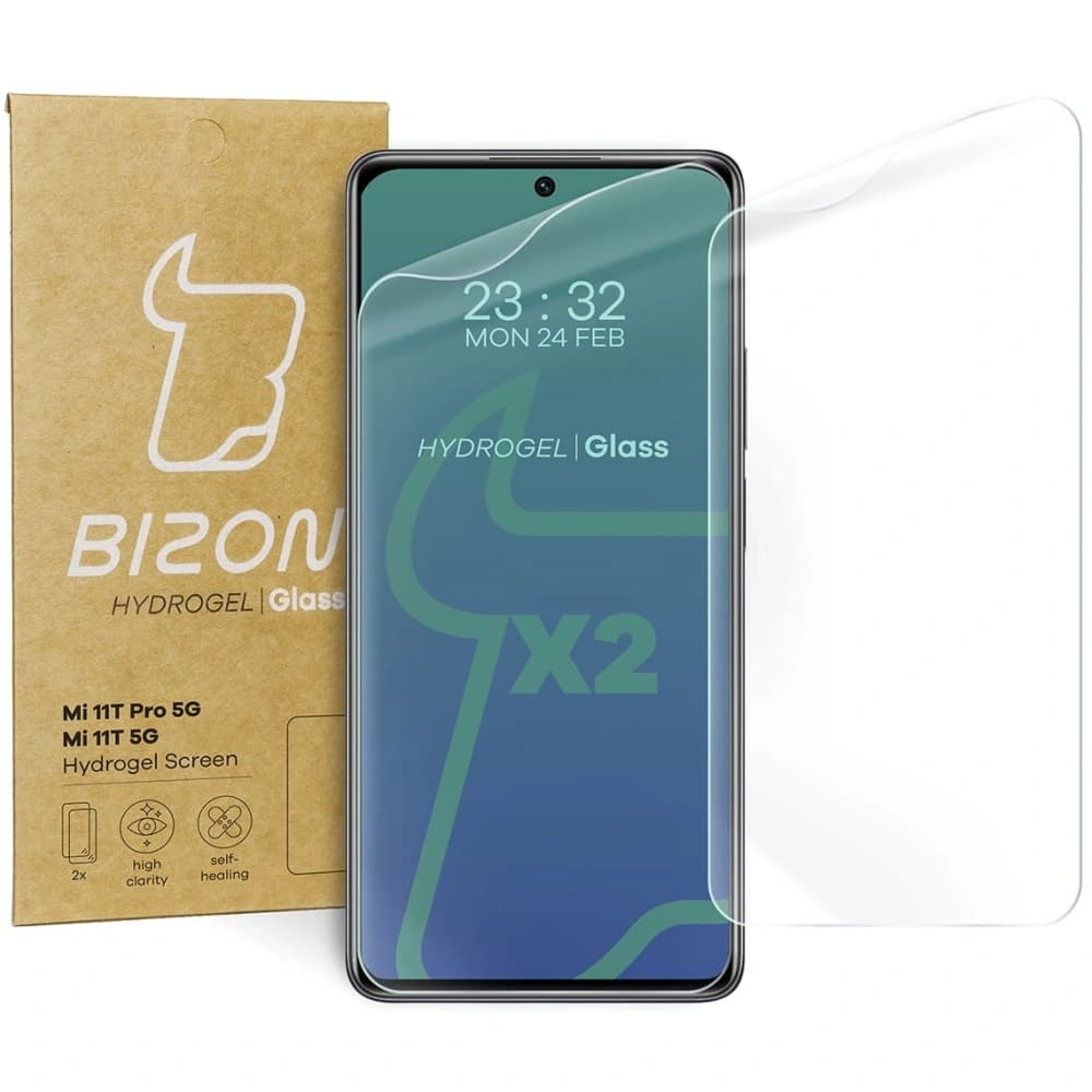 Folie hydrogelové na displej Bizon Glass Hydrogel Xiaomi 11T / 11T Pro [2 PACK] - 1