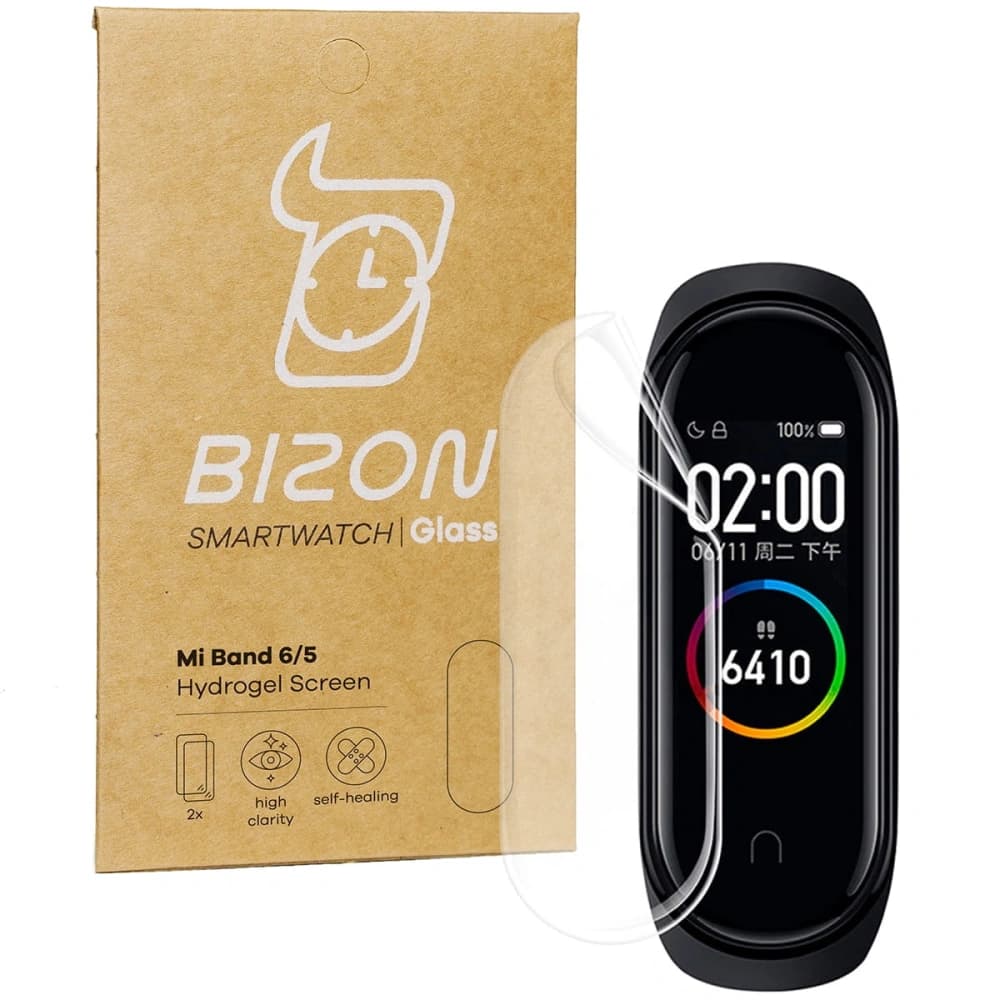 Bizon Glass Hydrogel Xiaomi Mi Band 6 / 5 [2 PACK] - 1