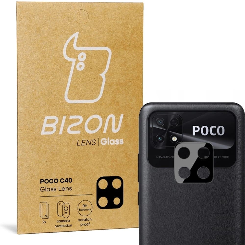 Bizon Glaslinse Poco C40 / Redmi 10C [2 PACK] - 1