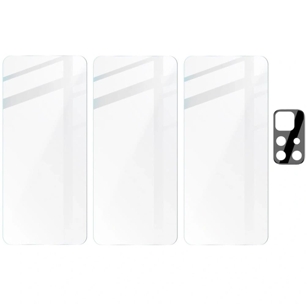 Bizon Sticlă Clear sticlă securizată - 3 buc. + sticlă lentilă Poco M4 Pro 5G / Redmi Note 11S 5G - 5
