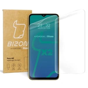 Folia hydrogelová na obrazovku Bizon Glass Hydrogel pro Poco M5 [2 PACK]