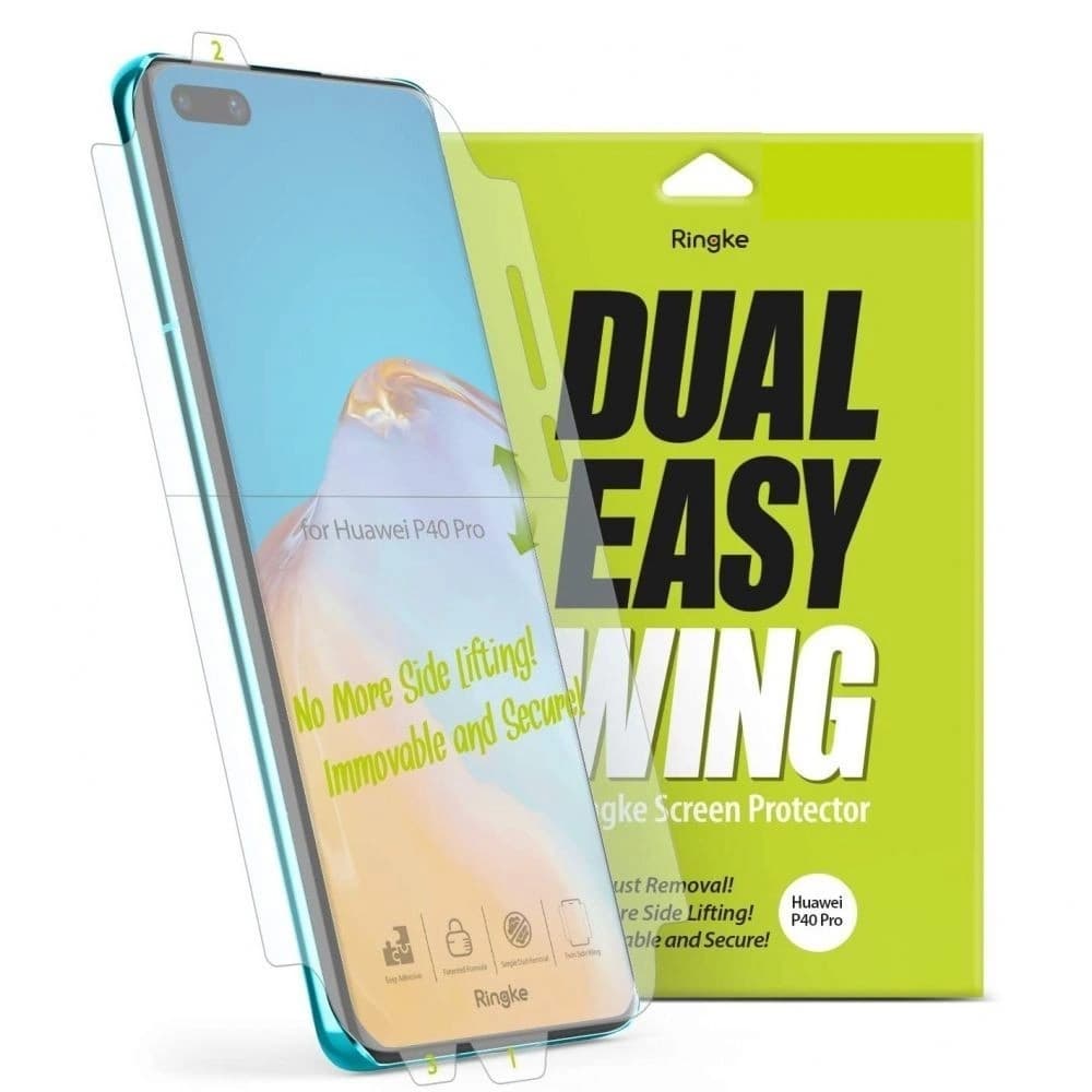 Ringke Hydrogelfolie Dual Easy Wing Vollabdeckung Huawei P40 Pro [2 PACK] - 1