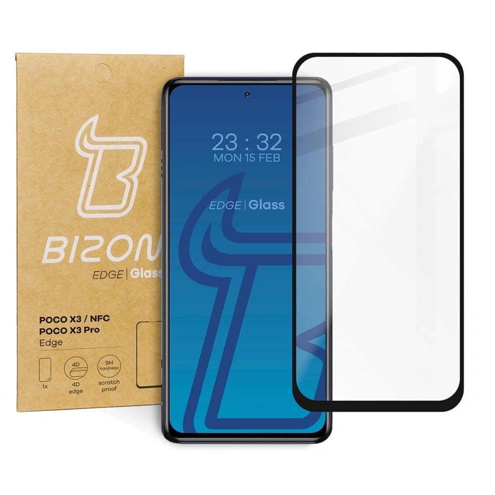 Bizon Glass Edge Xiaomi Poco X3 / NFC / PRO black - 1