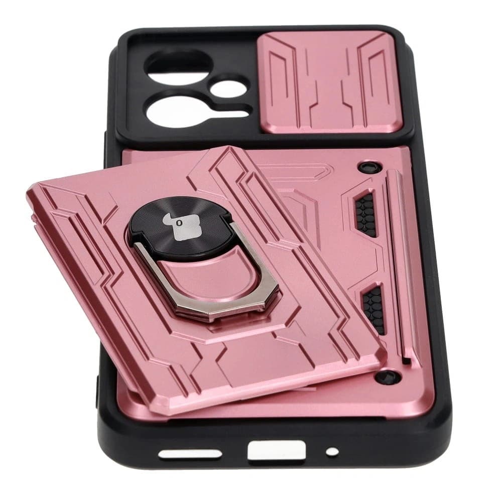 Bizon Case Camshield Kartenslot Ring Xiaomi POCO X5 hellrosa - 3