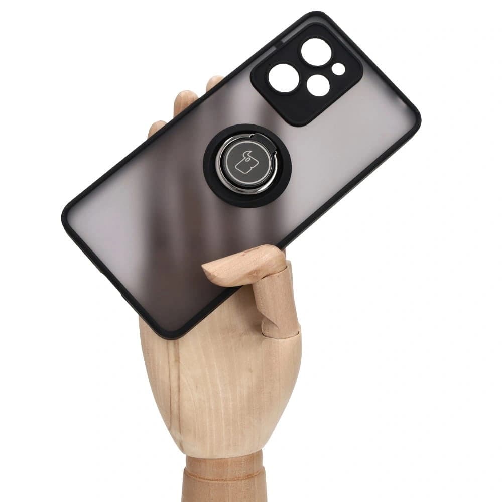 Bizon Case Hybrid Ring Xiaomi Poco X5 Pro smoky with a black frame - 6