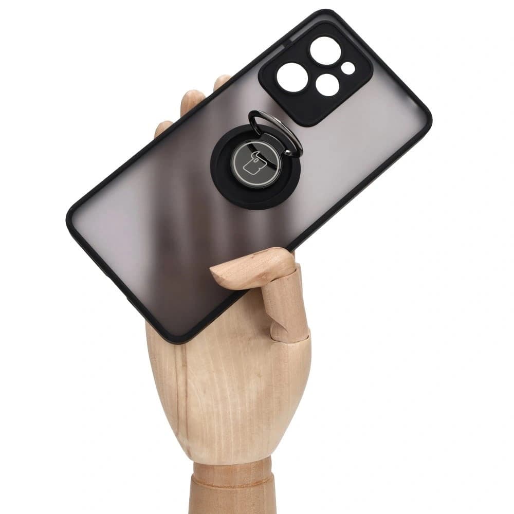 Bizon Case Hybrid Ring Xiaomi Poco X5 Pro smoky with a black frame - 7