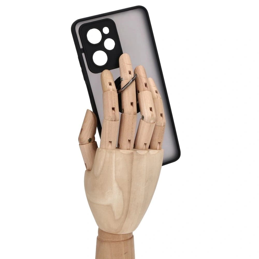 Bizon Case Hybrid Ring Xiaomi Poco X5 Pro smoky with a black frame - 8