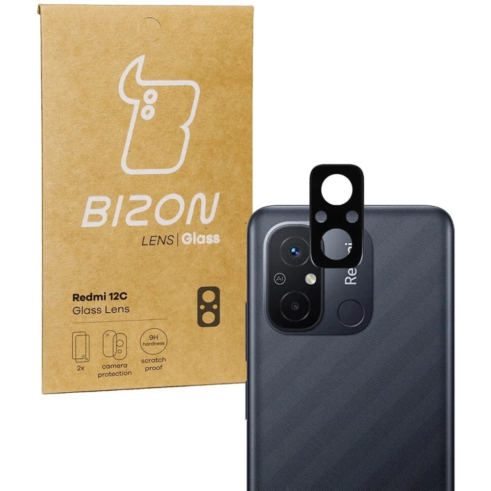 Sklo na aparát Bizon Glass Lens pro Redmi 12C [2 PACK] - 1