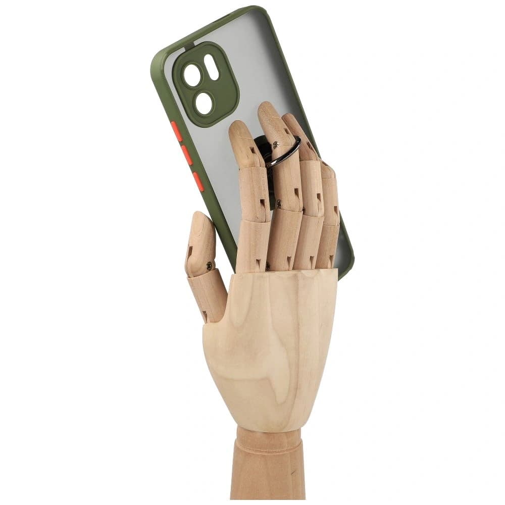 Bizon Case Hybrid Ring Xiaomi Redmi A1 smoky with a green frame - 9