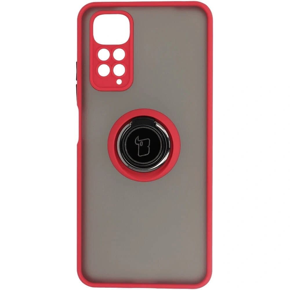 Bizon Case Hybrid Ring Xiaomi Redmi Note 11 / 11S 4G smoky with a red frame - 2