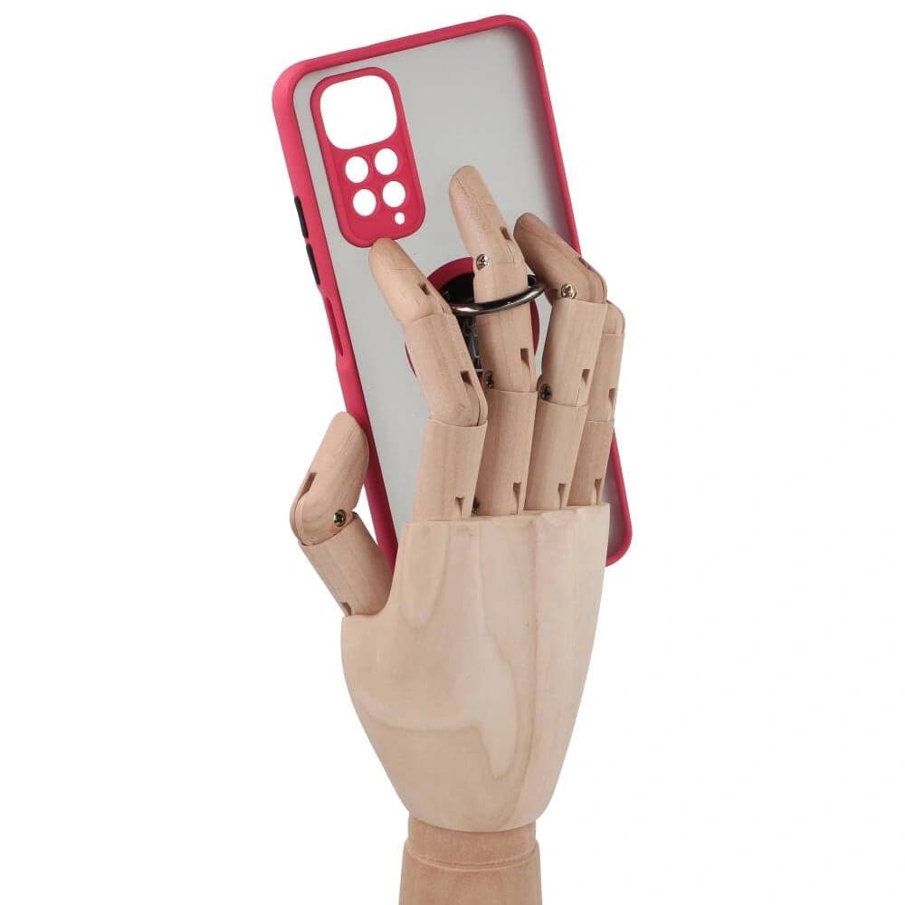 Bizon Case Hybrid Ring Xiaomi Redmi Note 11 / 11S 4G smoky with a red frame - 8