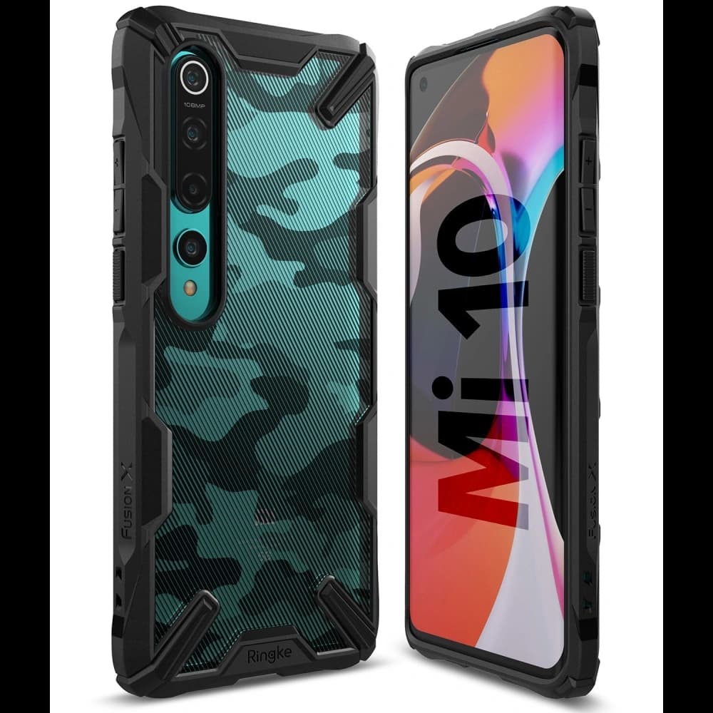 Ringke Xiaomi Tasche Fusion-X Mi 10/Pro Camo (Moro) Schwarz - 1