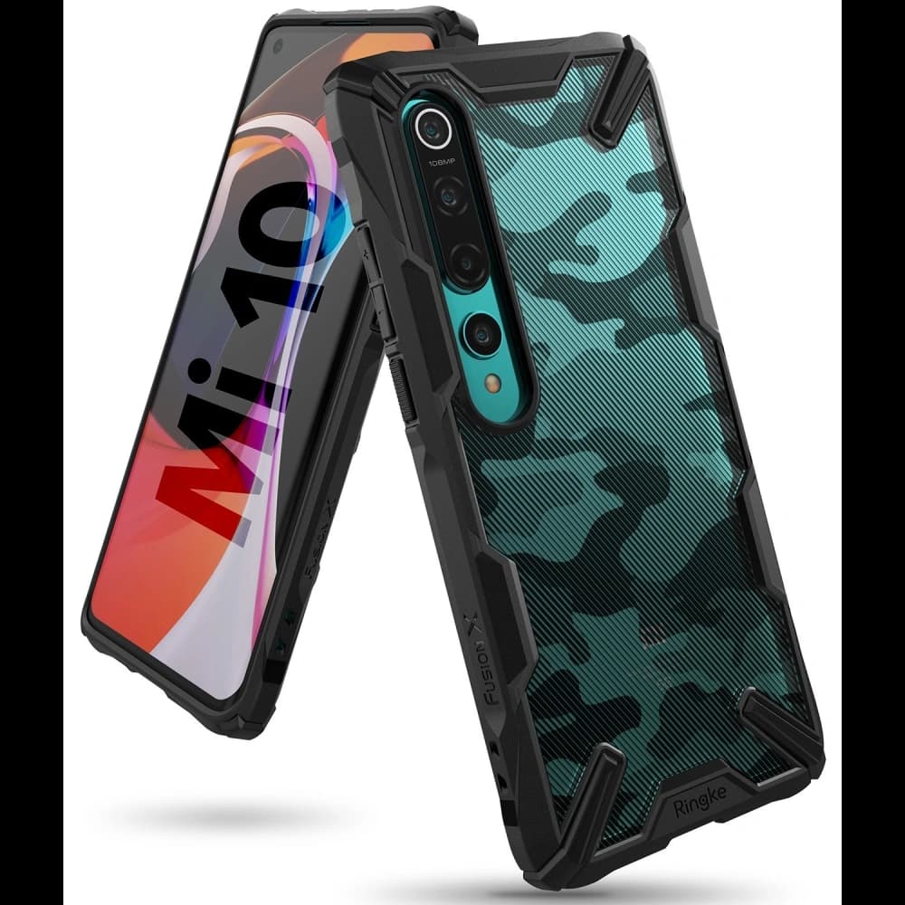 Ringke Xiaomi Tasche Fusion-X Mi 10/Pro Camo (Moro) Schwarz - 3