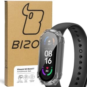 Bizon Case AntiShock Set Xiaomi Mi Band 7 klar