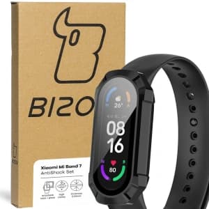 Bizon Case AntiShock Set Xiaomi Mi Band 7 schwarz