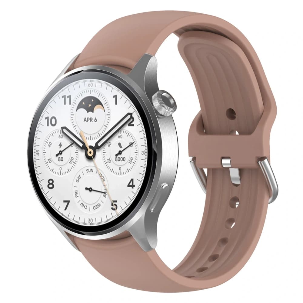 Bizon Strap Uhr Silikon Pro Xiaomi Uhr S1 Pro puderrosa - 1