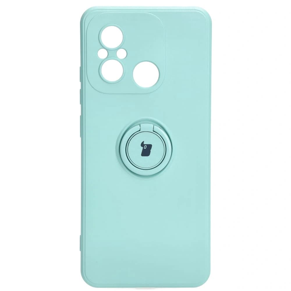 Etui Bizon Case Silicone Ring Sq do Xiaomi Redmi 12C tyrkysové - 2