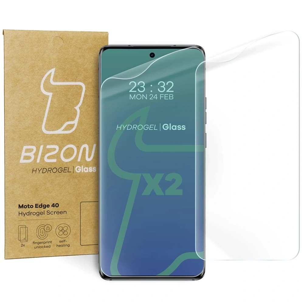 Bizon Glass Hydrogel Motorola Edge 40 [2 PACK] - 1