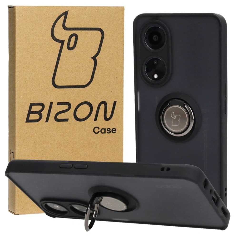 Bizon Case Hybrid Ring Oppo A98 5G smoky with a black frame - 1