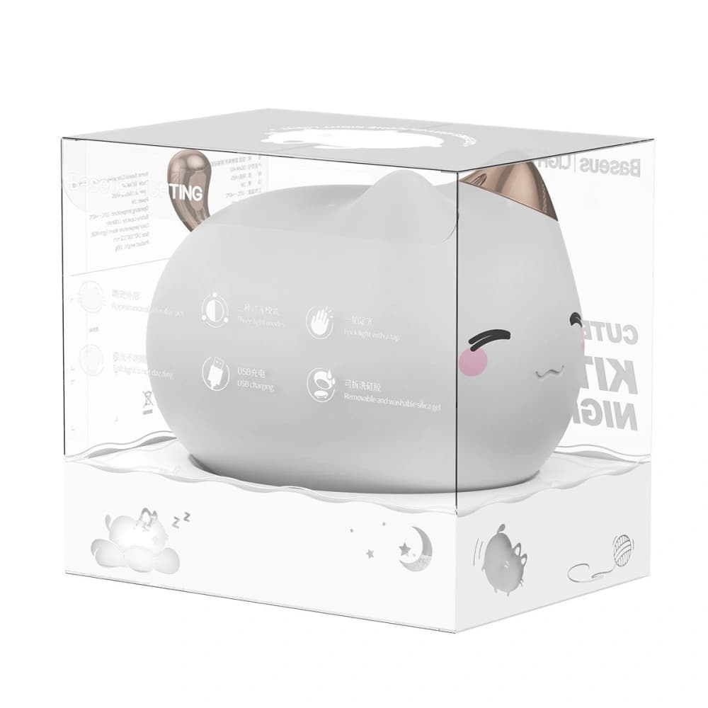 Baseus Cute Series Night Lamp (cat) White - 9